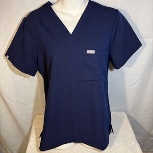 FIGS Catarina Navy Blue Scrub Top | Size Medium | Medical Scrubs